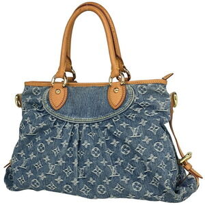 Louis Vuitton Neo Cabby Shoulder Bag Indigo Handbag Denim Blue